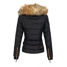 Artificial Wool Zipper Solid Color Coat