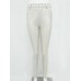 Plain PU Zipper Women's Casual Pants