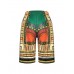 Dashiki Pocket Loose Colorful Women's Shorts