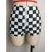 Grid Zipper Color Block Women's Shorts