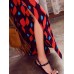 Chiffon Printed Wide Legs Women's Pants