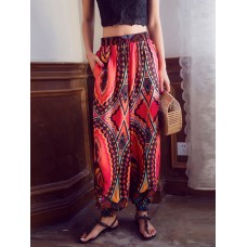 Geometric Printed Loose Women's Haren Pants