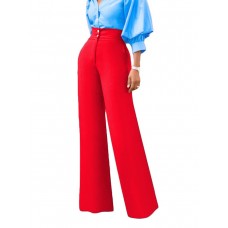 Floor Length Pocket Women's Casual Pants