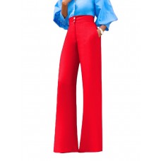 Floor Length Pocket Women's Casual Pants