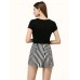 Stripe Pocket Casual Women's Shorts