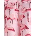 Flamingo Print Shirred Women's Shorts