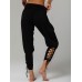 Cross Pocket Shirred Women's Casual Pants