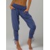 Cross Pocket Shirred Women's Casual Pants