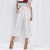 Stripe Bandage Women's Casual Ninth Pants