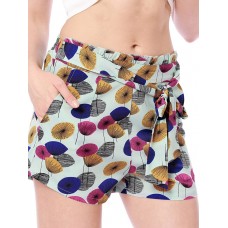 Women's Floral Loose Waist Shorts