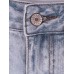 Hole Worn Slim Fit Women's Denim Shorts