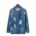 Hole Casual Pocket Denim Women's Jacket