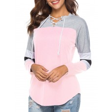 Color Block Long Sleeve T-shirt