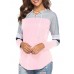 Color Block Long Sleeve T-shirt