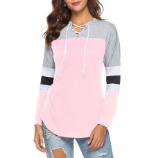 Color Block Long Sleeve T-shirt