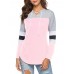 Color Block Long Sleeve T-shirt