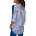 Best Seller Contrast Color Striped Long Sleeve Shirt