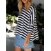 Bat Sleeve Stripe T-shirt