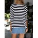 Bat Sleeve Stripe T-shirt