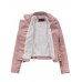 Plain Zipper Short Slim Fit Women's Jacket