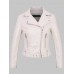 Plain Zipper Short Slim Fit Women's Jacket