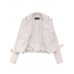 Plain Zipper Short Slim Fit Women's Jacket