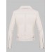 Plain Zipper Short Slim Fit Women's Jacket