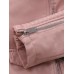 Plain Zipper Short Slim Fit Women's Jacket