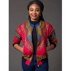 Loose Zipper Dashiki Women's Jacket