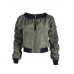 Chic Ruched Slash Neck Zipper Women's Jacket