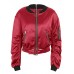 Back Zipper Solid Color Jacket