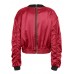 Back Zipper Solid Color Jacket