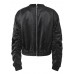 Back Zipper Solid Color Jacket