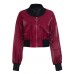 Zipper Short Double Pockets Women's Jacket