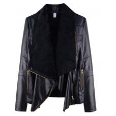 Punk Style Lapel PU Jacket