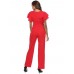 Wide Legs Plain Ruffle Sleeve Women's Jumpsuits