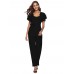 Wide Legs Plain Ruffle Sleeve Women's Jumpsuits