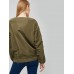 Army Green Zipper Round Neck Women's Jacket