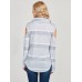 Print Hollow Print Stripe Long Sleeve T-shirt