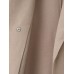 Notched Lapel Dual Pocket Belt Women's Long Overcoat