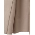 Notched Lapel Dual Pocket Belt Women's Long Overcoat