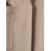 Notched Lapel Dual Pocket Belt Women's Long Overcoat