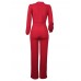 Plain Slim Lace-Up Women's Jumpsuit