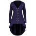 Plain Asymmetric Mid-Length Women's Coat