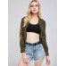 Stand Collar Embroidery Short Women's Jacket