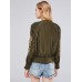 Stand Collar Embroidery Short Women's Jacket