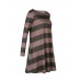 Curve Hem Women's Striped Long Sleeve T-shirt