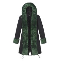 European-American Autumn and Winter with Cap Women's Cotton Coat