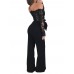 Lace Off The Should Wide Leg Jumpsuits