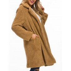 Autumn-winter Velvet Women's Overcoat